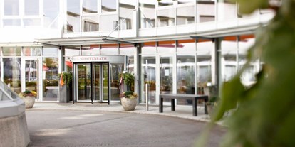 Stadthotels - Parkplatz: kostenlos beim Hotel - Eingang vom Amadeo Hotel Salzburg - Amadeo Hotel Schaffenrath